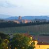 Blick vom Haus auf San Gimignano